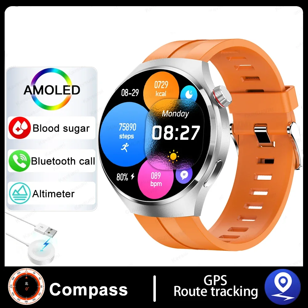 

NFC Smartwatch Women AMOLED HD Screen Bluetooth Call Blood Sugar Health Watches IP68 Waterproof Smart Watch for Samsung Xiaomi