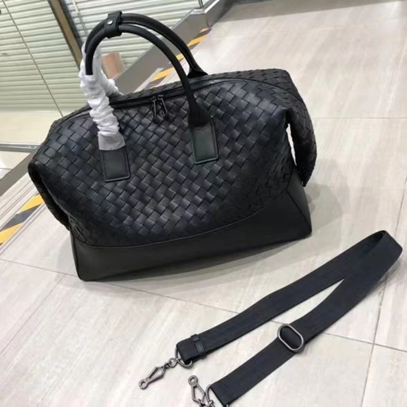 

Diagonal package handbag Leather bag The single shoulder bag сумка мужская Large capacity handbag Handmade leather woven bag