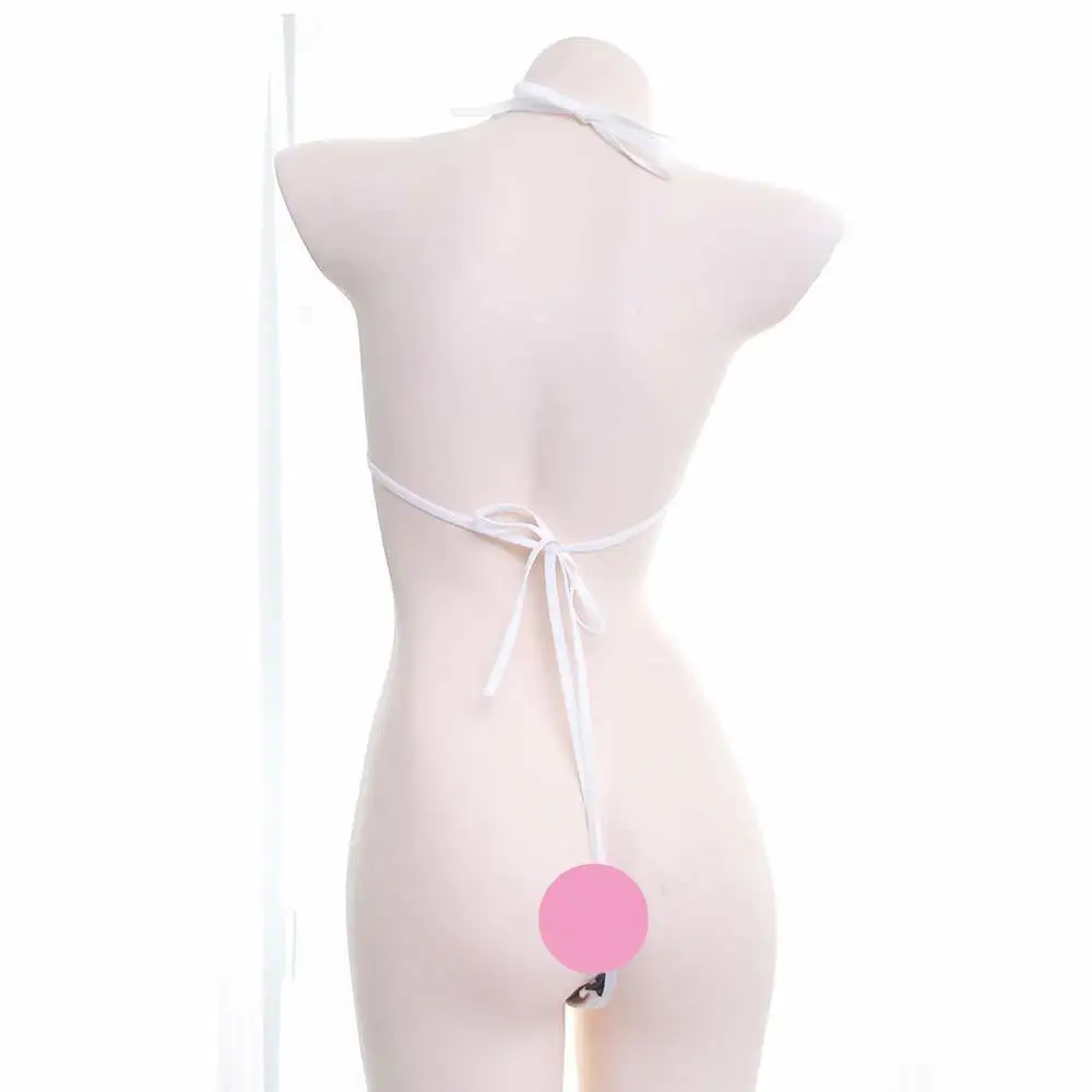 Kawaii Black White Cow Print Mini Backless One Piece Micro Bikini Jumpsuit Erotic Sex Costumes Bodysuit for Women Sexy Lingerie |