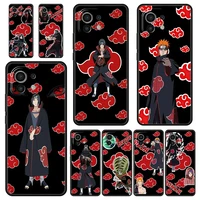 naruto akatsuki team phone case for xiaomi poco x3 nfc m3 f3 m4 mi 12 11 ultra note 10 lite 11x 11t 10t pro 5g 9t 11i soft cover