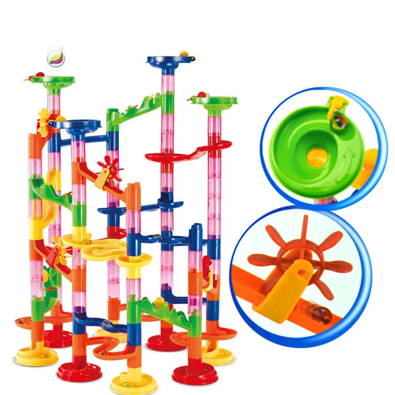 

Детский конструктор «сделай сам», трек-труба, цепь с шариками, Мраморная гонка, лабиринт, развивающие игрушки, подарок для детей, кубики Duploe