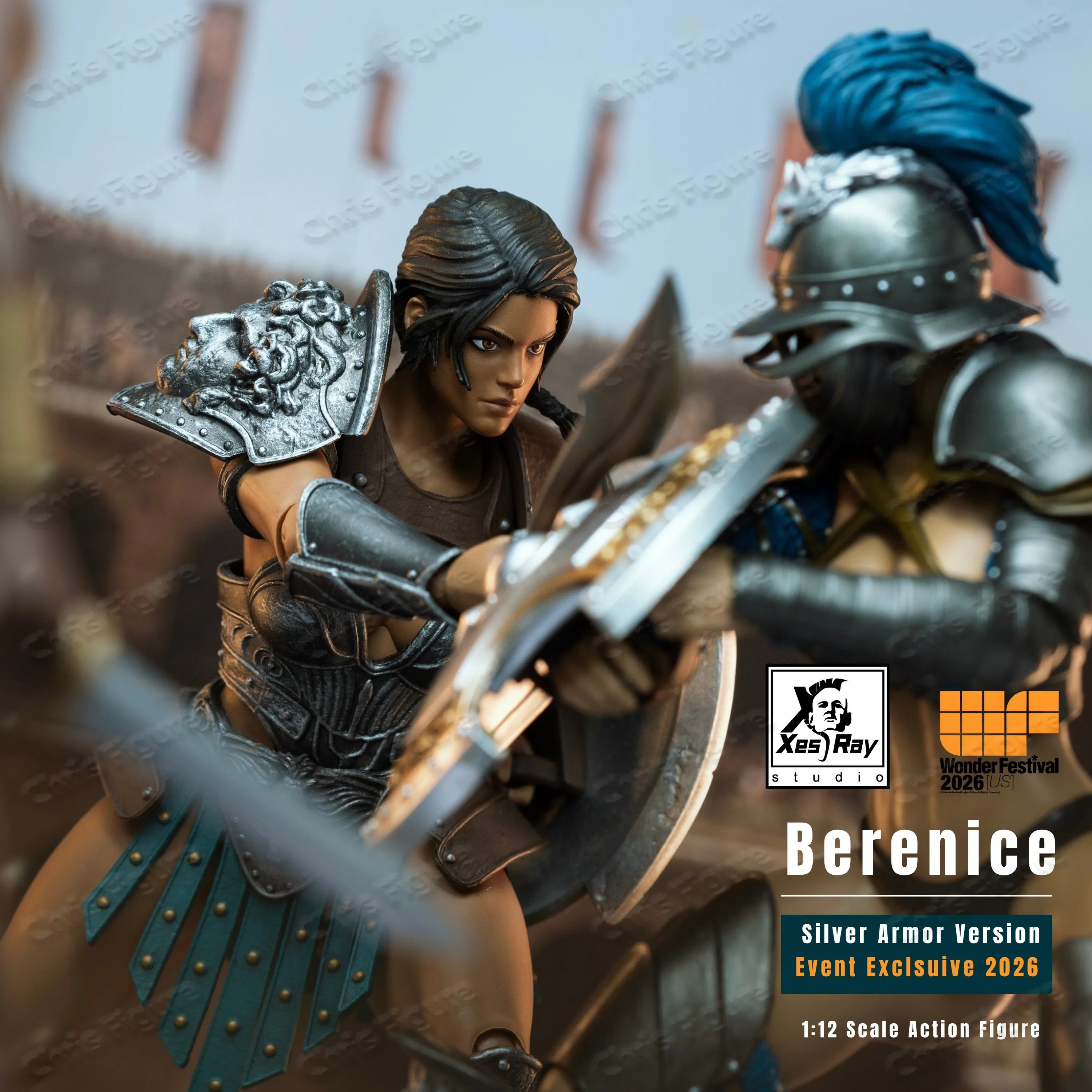 Фото В наличии: XesRay Combatants Fight for Glory, версия Berenice Silver Armor, эксклюзивная шарнирная модель для мероприятия WF Wonder Festival. №2