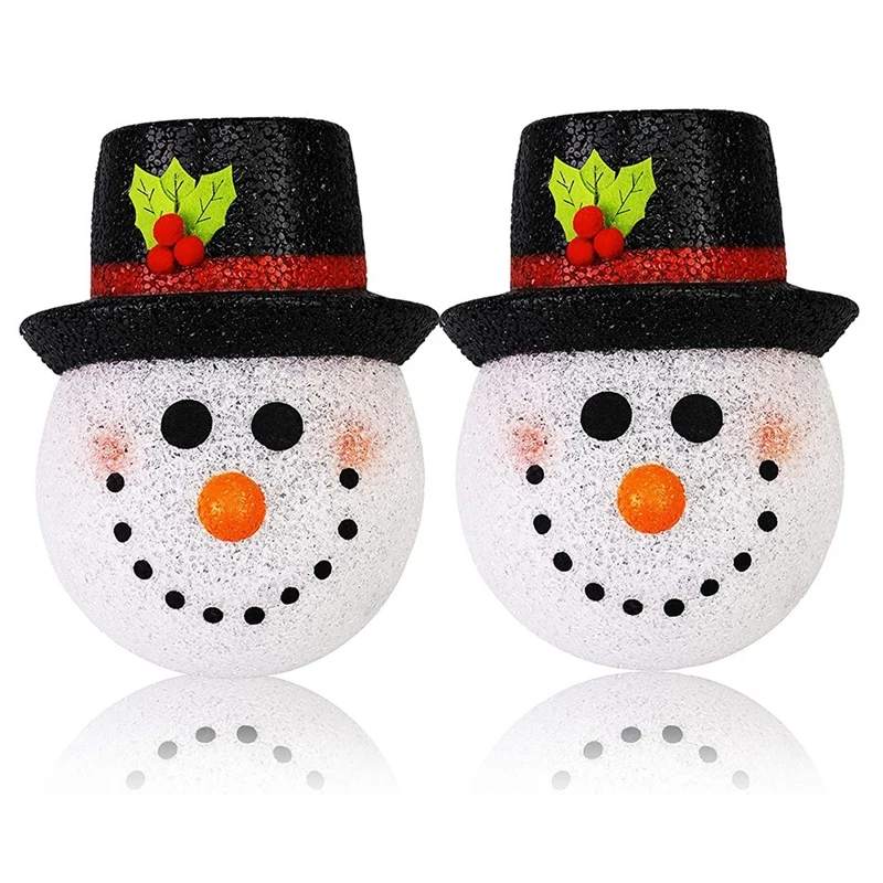 

2PCS Christmas Porch Lampshade Christmas Snowman Lampshade Outdoor Christmas Decoration Christmas Snowman Lampshade