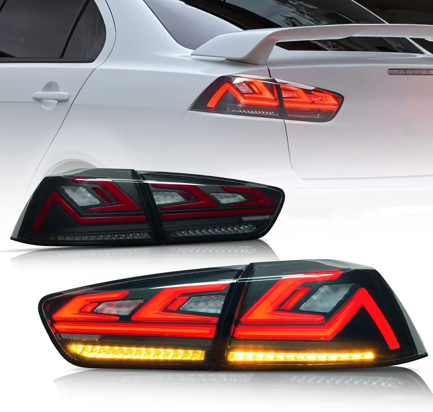 

LED Taillights Assembly for Mitsubishi Lancer Lancer EVO 2008-2017 Sequential Turning Signal Dynaic Animation Running light