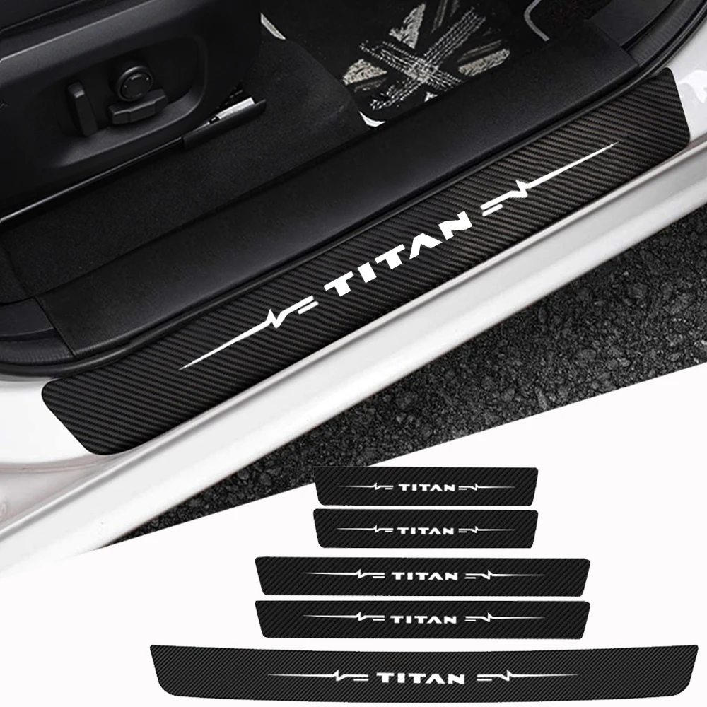 

5 шт., защитные наклейки на порог автомобиля, для Nissan Titan