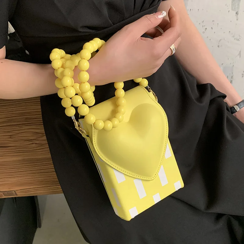 

Women Purses And Handbag Fashion Love Heart Shape Shoulder Bag Women Pearl Chain Crossbody Bag Ladies Purse And Clutch Bag