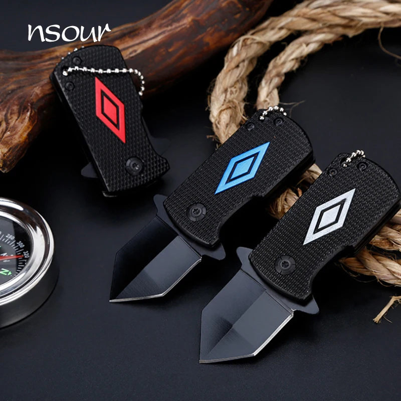 Mini Folding Knife EDC Unpacking Outdoor Survival Knife, can be hung on a keychain for easy portability, high-quality and sharp