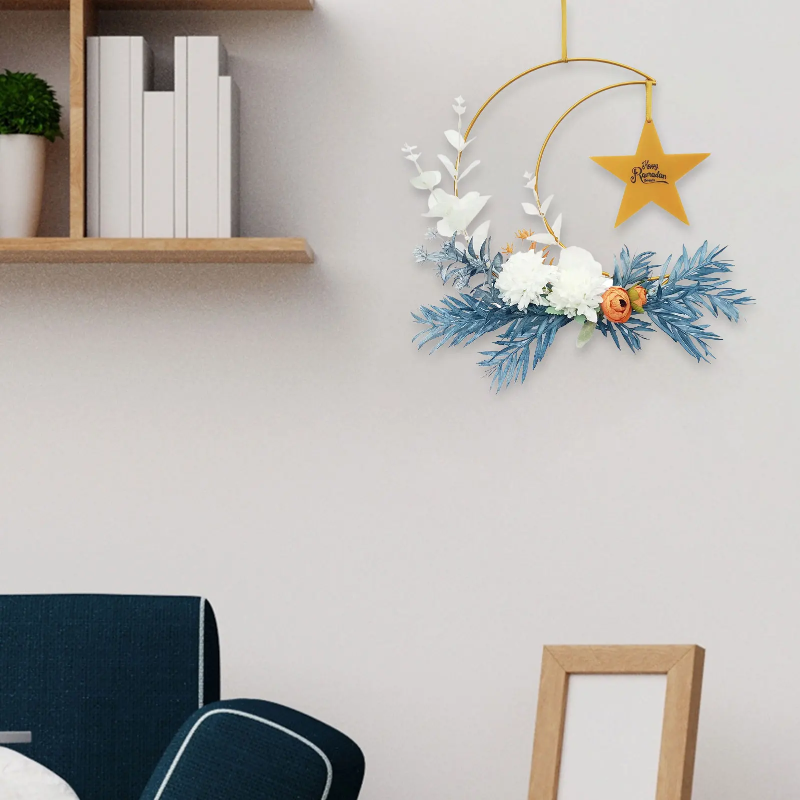 

ИД муара, гирлянда, подвесное украшение, искусственные весенние венки для входной двери, уникальные искусственные весенние венки для мусул...