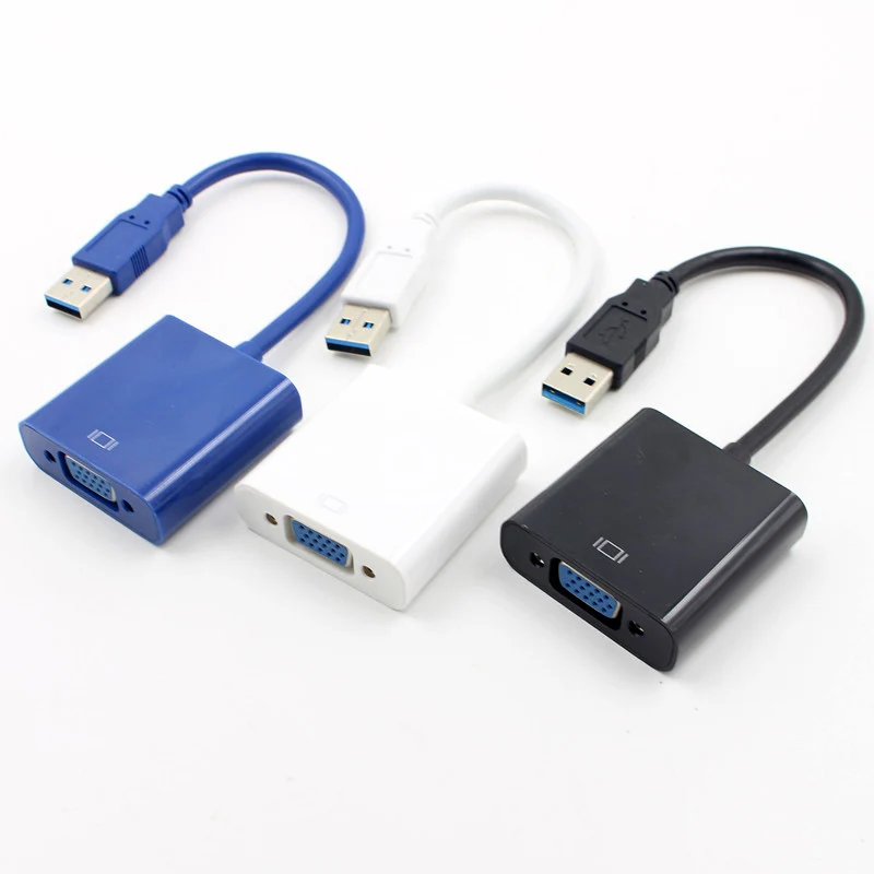 Купи USB 3.0 To VGA Multi-Display Adapter Connector Cable External Video Graphic Card For Win 7/8/10 Laptop DVD Player Tablets за 693 рублей в магазине AliExpress