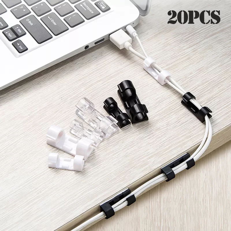 

Finisher Wire Clamp Wire Organizer Cable Clip Buckle Clips Ties Fixer Fastener Holder Data Telephone Line Usb Winder
