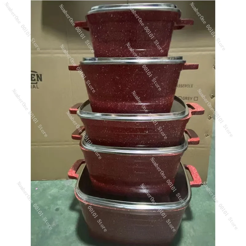 Бытовая кухонная кастрюля Dessini 10 шт. квадратный набор кухонной посуды