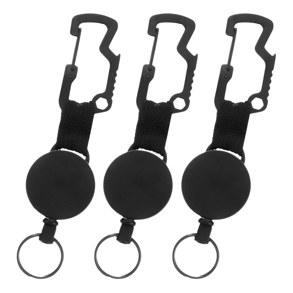 

3 Pcs Carabiner Climbing Carabiner Lightweight Carabiners Outdoor Keychains Heavy Camping Abs Badge Holder Hanging Travel