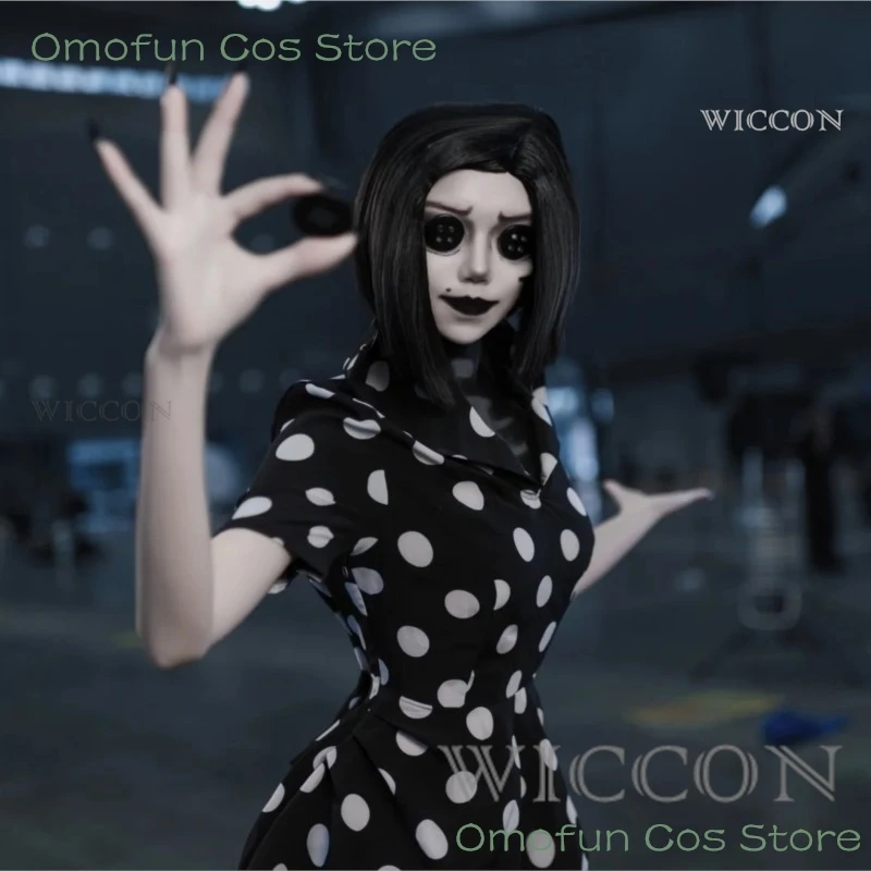 Женский костюм для косплея другой мамы платье на пуговицах с париком и очками