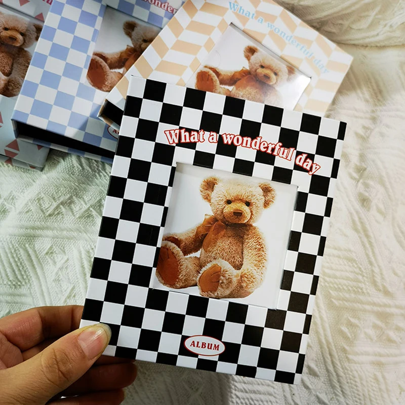 

Cartoon Hollow Photo Album Holds 32/64 Pcs Photos 3 Inch Photo Album 5 Inch Photo Album Cute Stylish Grid Photo Album