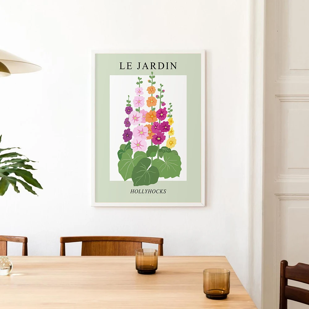 

Beautiful Le Jardin Botanical Gallery Poster Canvas Wall Picture Art Abstract Boho Minimalist Decor Painting for Bedroom