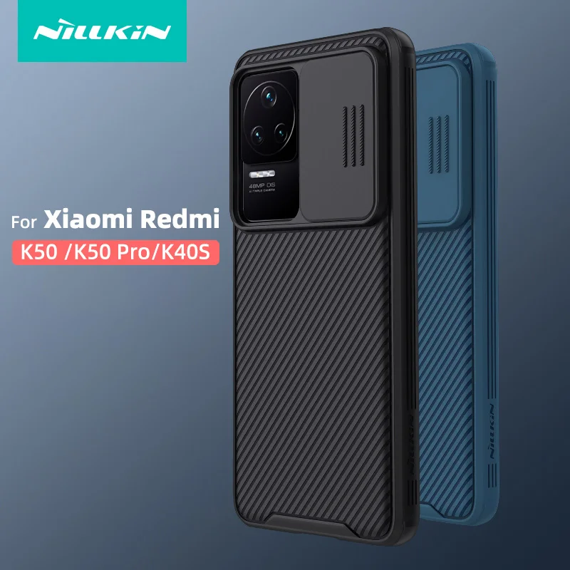 

Redmi K50 Pro K50PRO Case Original NILLKIN CamShield Pro Slide Lens Back Cover For Xiaomi Redmi K40S K 40S Camera Protection