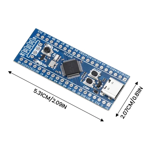 Материнская плата STM32F103C8T6, плата для разработки Bluepill Plus STM32, минимальная системная плата, интерфейс TYPE-C