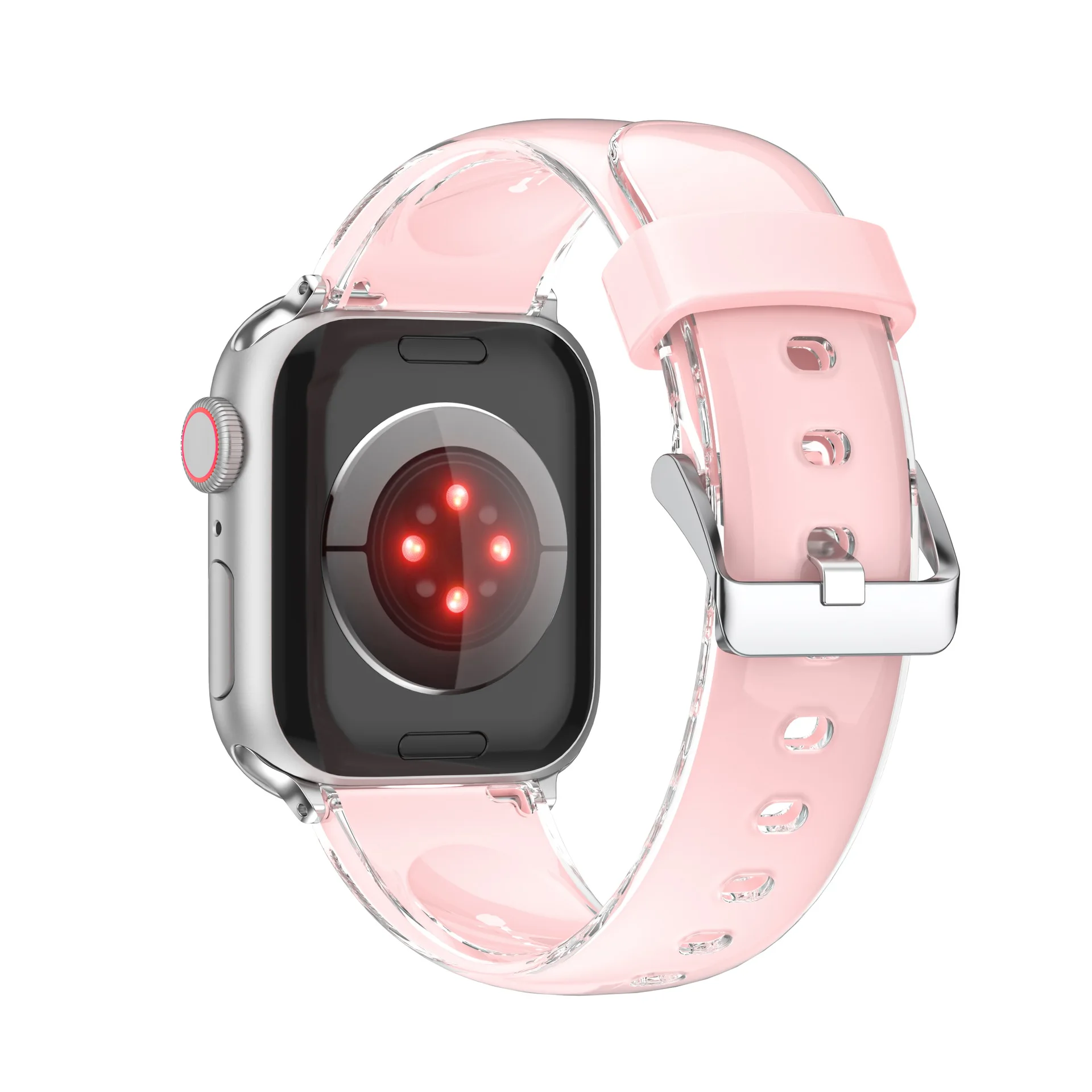 Clear Band  for Apple Watch 8 7 6 SE 5 3 2 Soft Transparent silicone Sports Strap for iwatch Strap 40mm 44mm 42MM 41MM 45MM 49MM