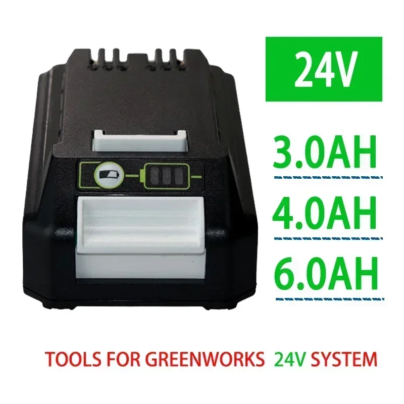 24 В 3000 мАч 4000 6000 замена литий-ионной аккумуляторной батареи для Greenworks совместимая