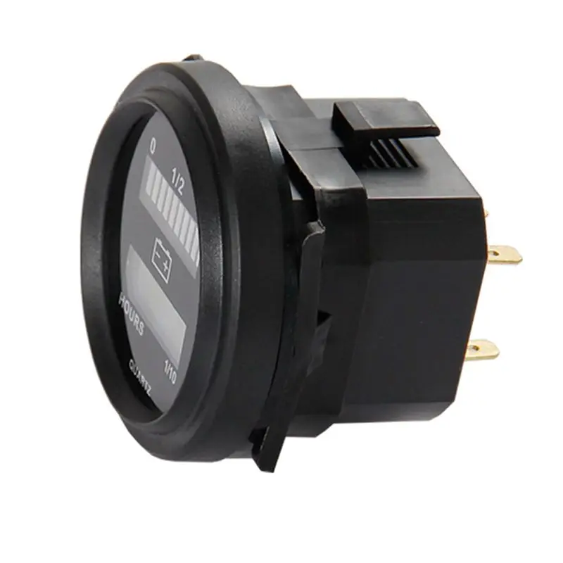 Фото Стабилизатор напряжения 3X LED с счетчиком моточасов и круглым индикатором заряда батареи 12/24В 36В 48В для лодок, гольф-каров, №1
