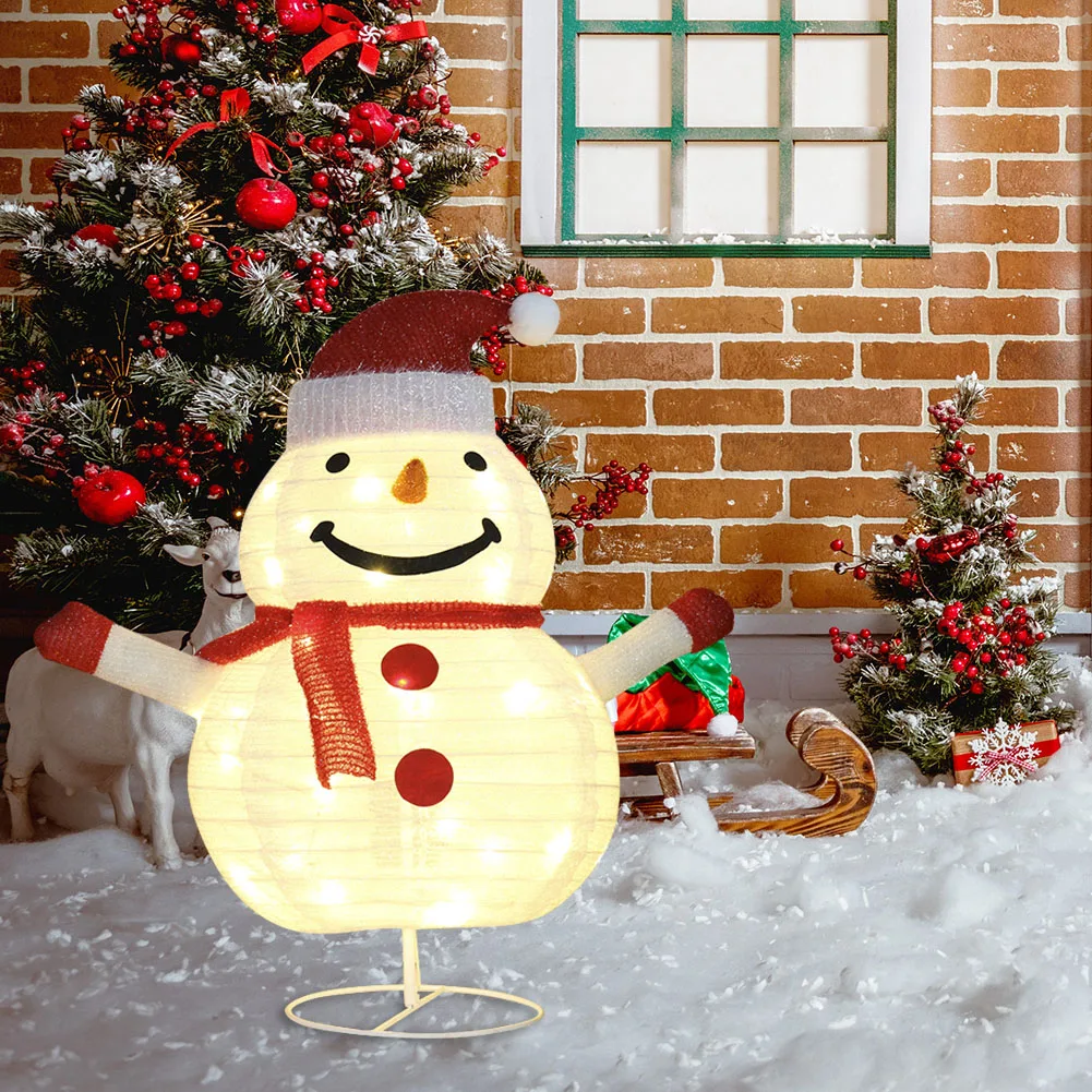 

Lighted Christmas Penguin Multi-Mode Glowing Snowman Light 40 LED Light Battery Operated Timing Dimmable for Home Xmas Ornaments