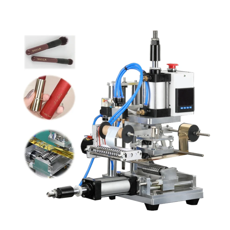 

Термопресс для горячего тиснения, пневматическая машина для тиснения, цилиндрическая Бронзирующая машина для ручки для губной помады, изог...