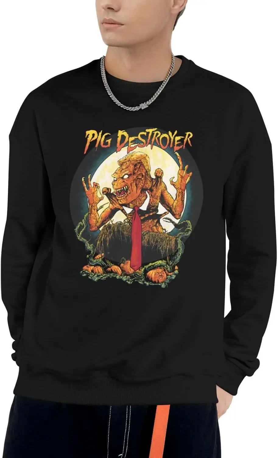 VVEDIK Pig Destroyer толстовка мужские с длинным рукавом и круглым вырезом модные