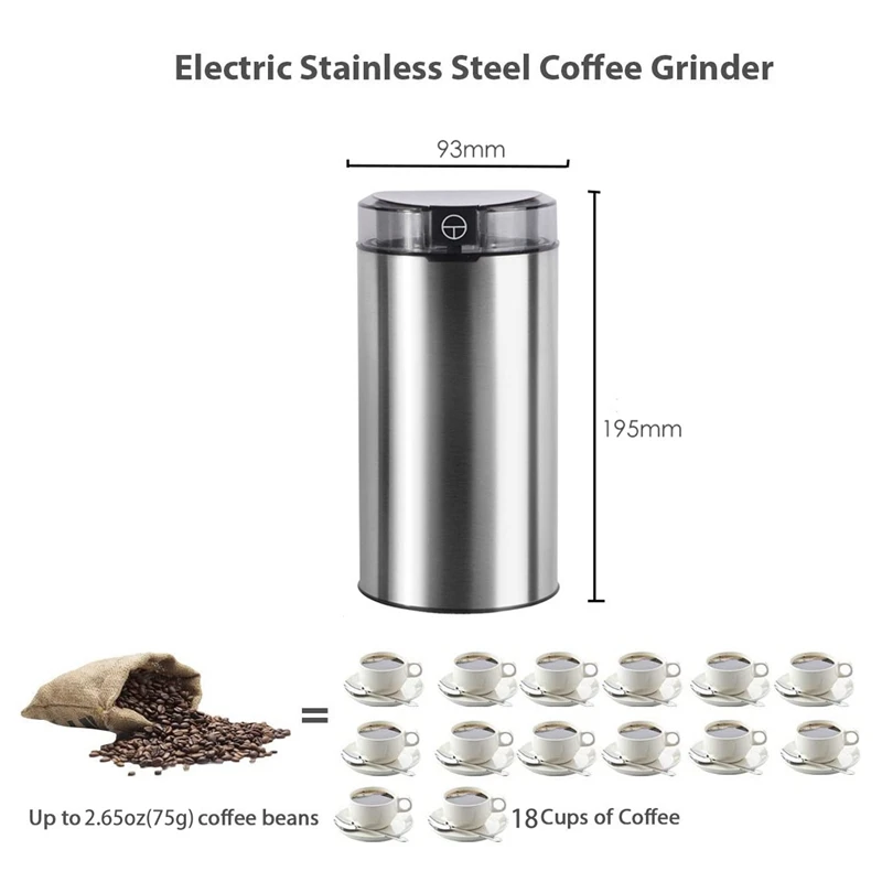 Электрическая кофемолка с лезвием из нержавеющей стали