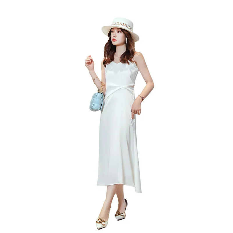 Элегантное Длинное Платье с завышенной талией красное платье-чехол оборками