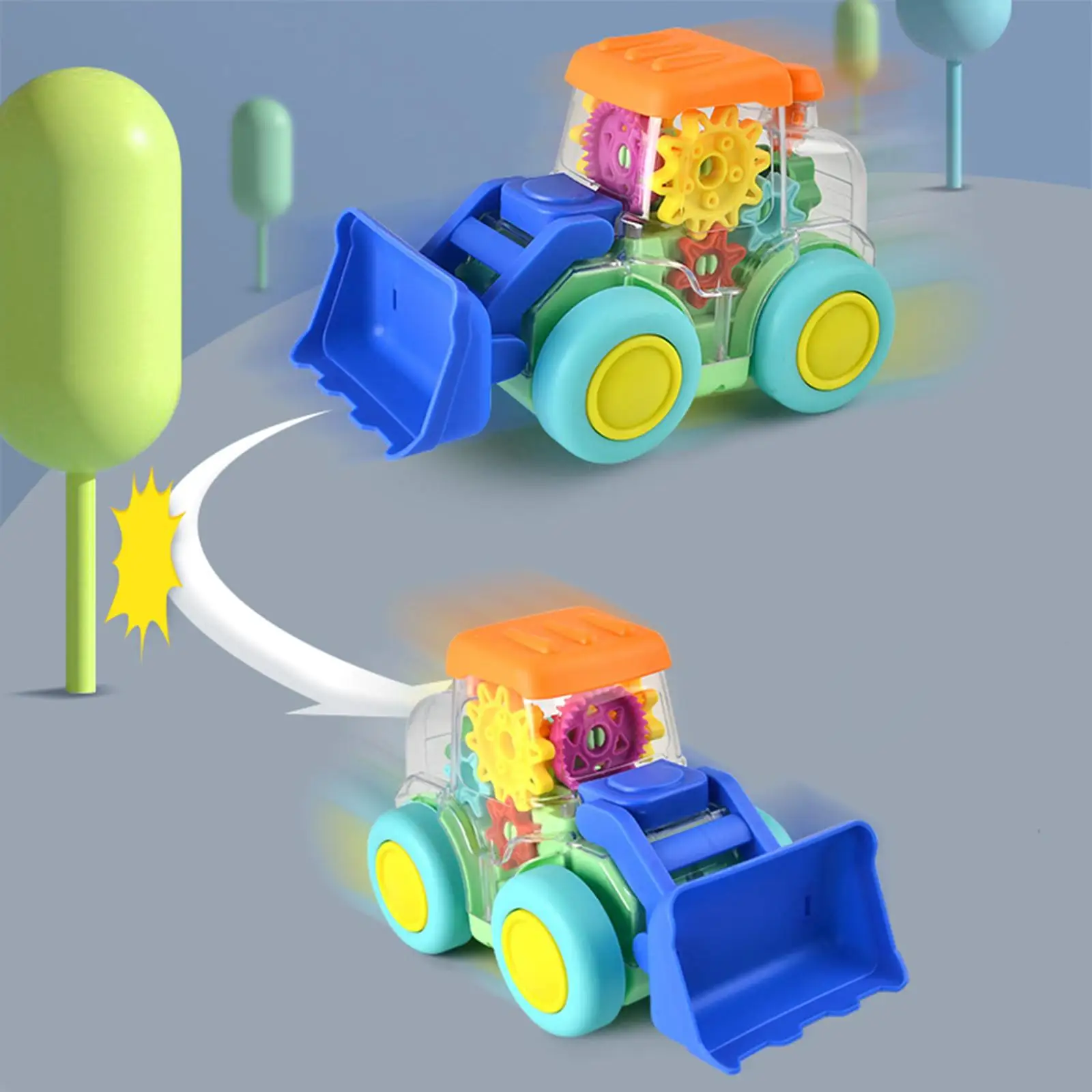 

Transparent Gear Electric Toy Visible Learning Battery Powered Flashing Gift Toy Skill Supplies