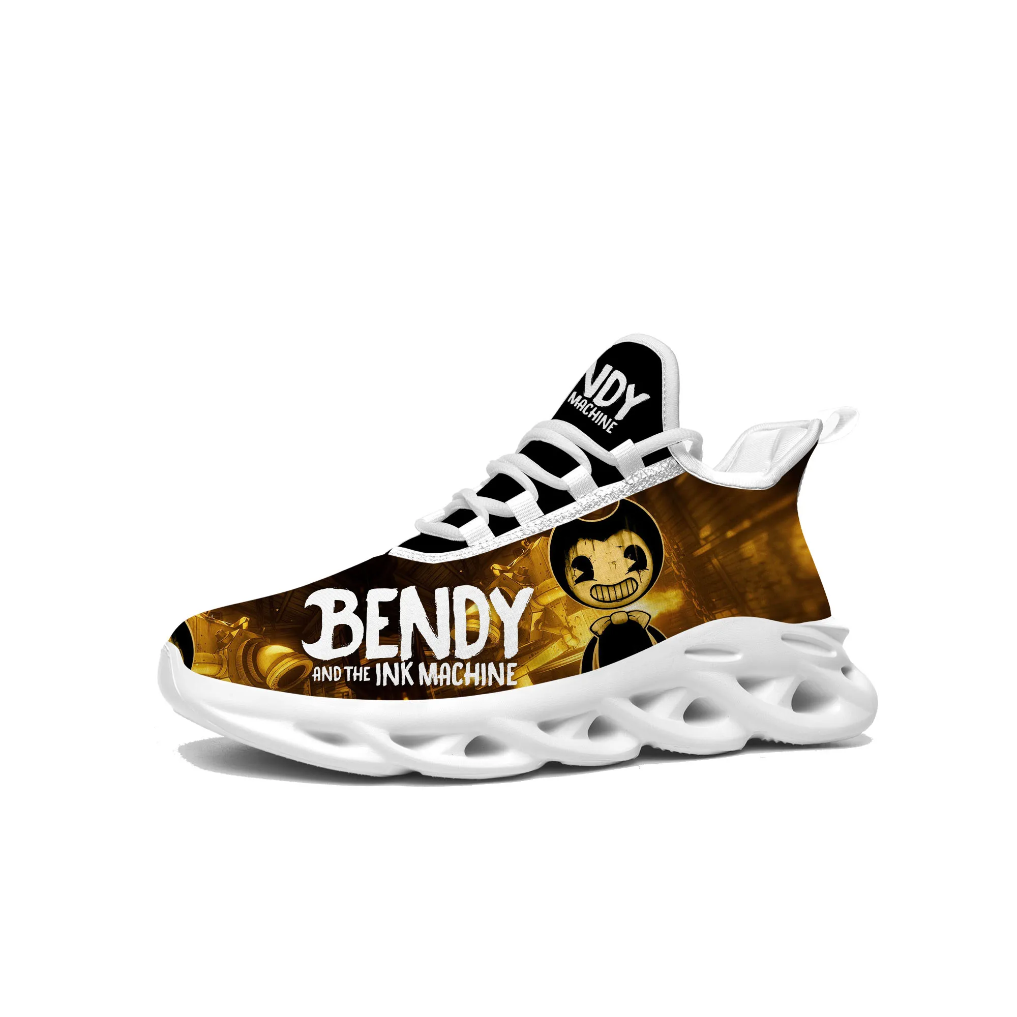 

Anime Cartoon Manga Game Bendy Flats Sneakers Mens Womens Teenager Sports Running Shoes High Quality Custom Built Lace Up Shoes