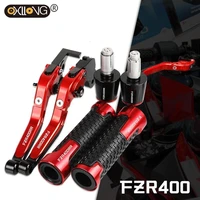 fzr400 logo motorcycle aluminum brake clutch levers handlebar hand grips ends for yamaha fzr400rr sp 1991 1992 1993 1994 1995