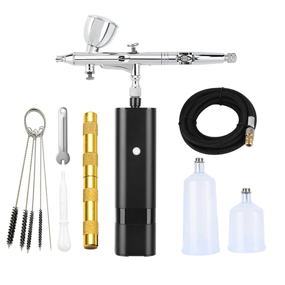 RIBO TM80S-185 Cordless Mini Professional Airbrush With Compressor Easy Use Clean Noiseless Adjustable Spray Paint Ladys Gifts