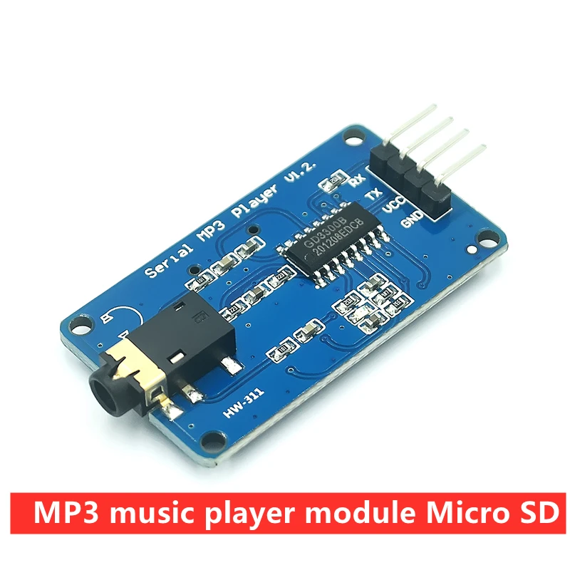 

YX5300 совместим с модулем YX6300 UART TTL последовательного MP3 музыкального плеера Micro SD