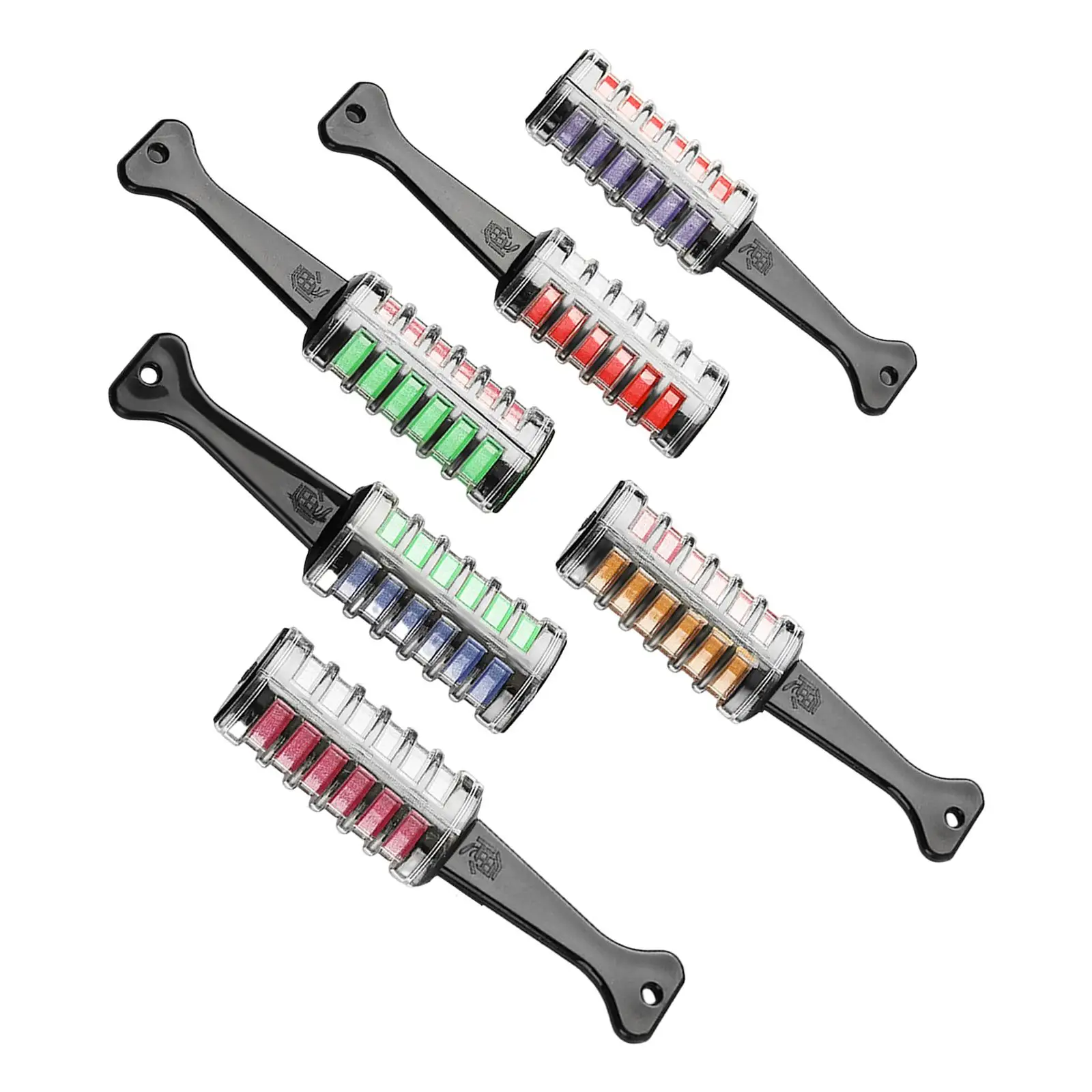 

6x Hair Chalk Comb Gift Trendy Temporary Hair Dye for Halloween Easter Party