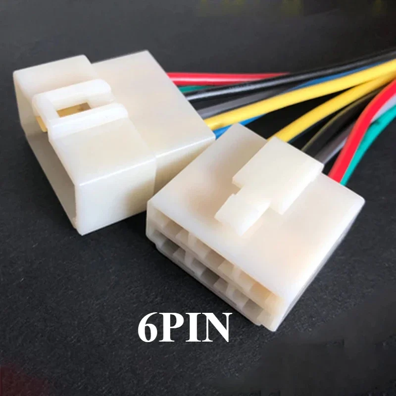 

1 комплект, 1/2/3/4/6/8 P, 6,3 мм, автомобильный разъем жгута проводов, 15 см, сильноточный кабель для оборудования, штекер, гнездо, стыковое соединение 0,75 мм2, 18AWG