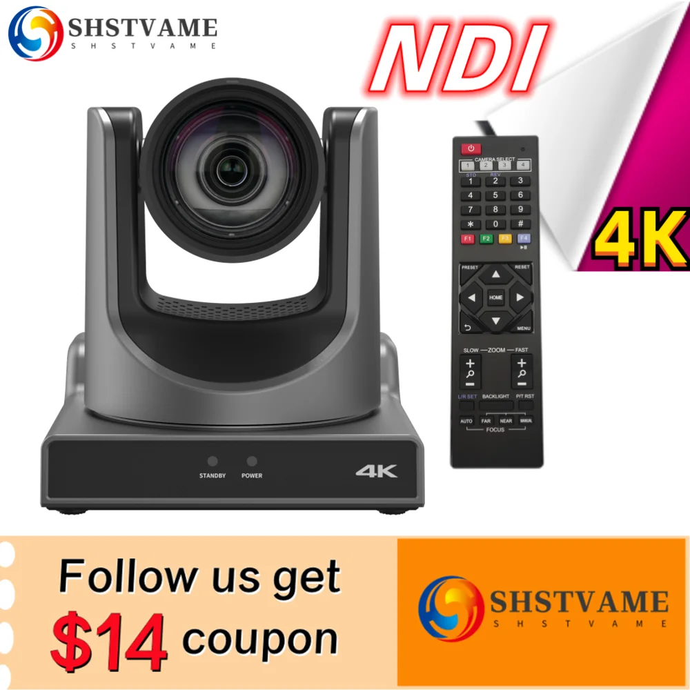 Камера видеоконференции NDI 4K с Ии и гуманоидным слежением, широкоугольная камера 12X/20X HDMI SDI USB LAN для прямой трансляции в церковь, POE