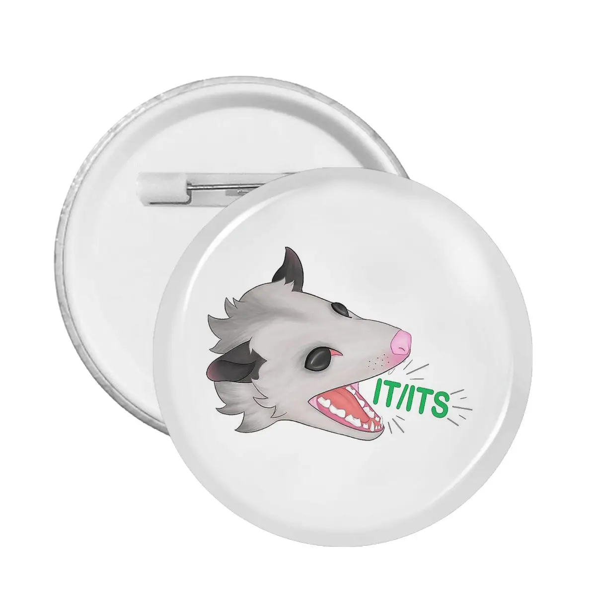 

Pronoun It Its Opossum Didelphinae Mouse Animal Soft Button Pin Customizable Brooch Girlfriend Decorative Brooch
