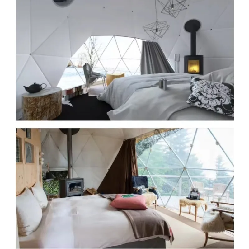 Фото Современный купольный дом-шатер Star Dome: геодезическая прозрачная ПВХ-палатка для улицы, водонепроницаемая, для сада, виллы, курорта, кемпинга №4