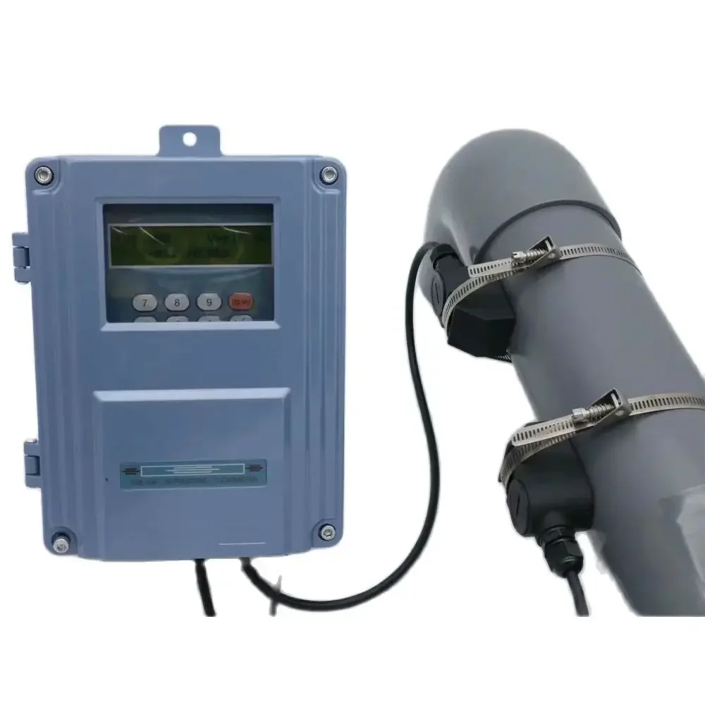 Фото Ультразвуковой расходомер жидкости RS485 Modbus TDS-100F, стационарный настенный цифровой расходомер DN50-700 мм, датчик M2 №1