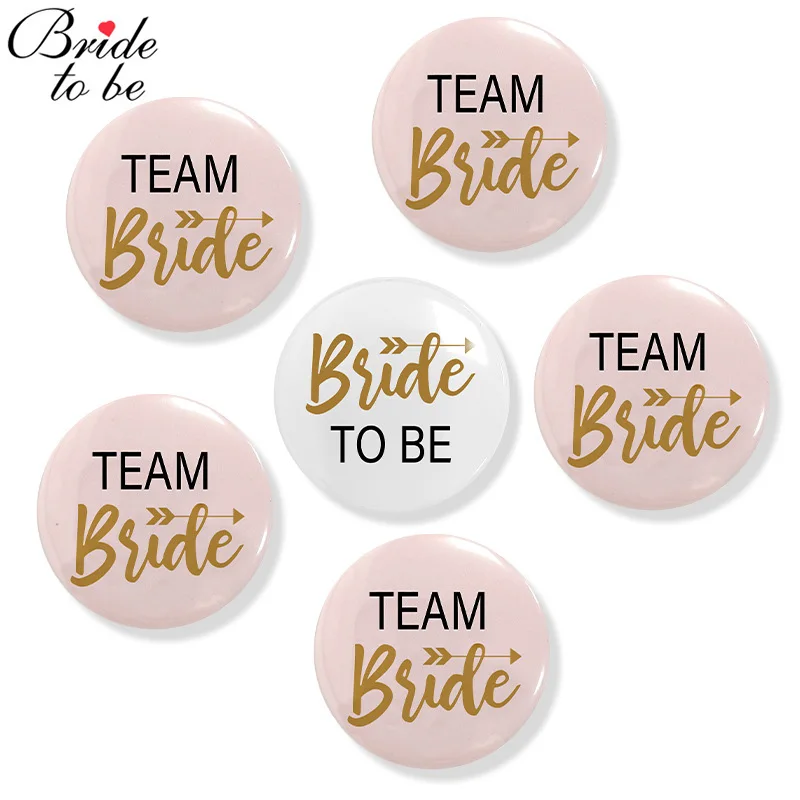 

Bride To Be Brooches Team Bride Badges for Wedding Pink and White Bridal Brooch Bachelor Party Team Bride Bridal Shower Badge