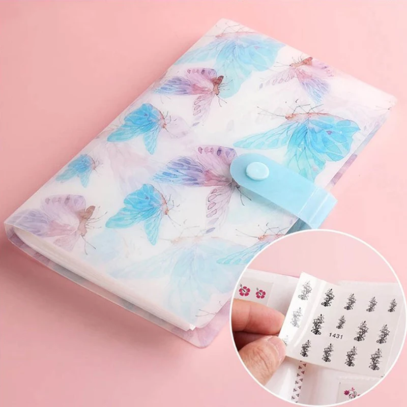 

120 Slots Nail Sticker Album Empty Storage Book For Sliders Collecting Water Decals Manicure Shelves Nail Display Tools