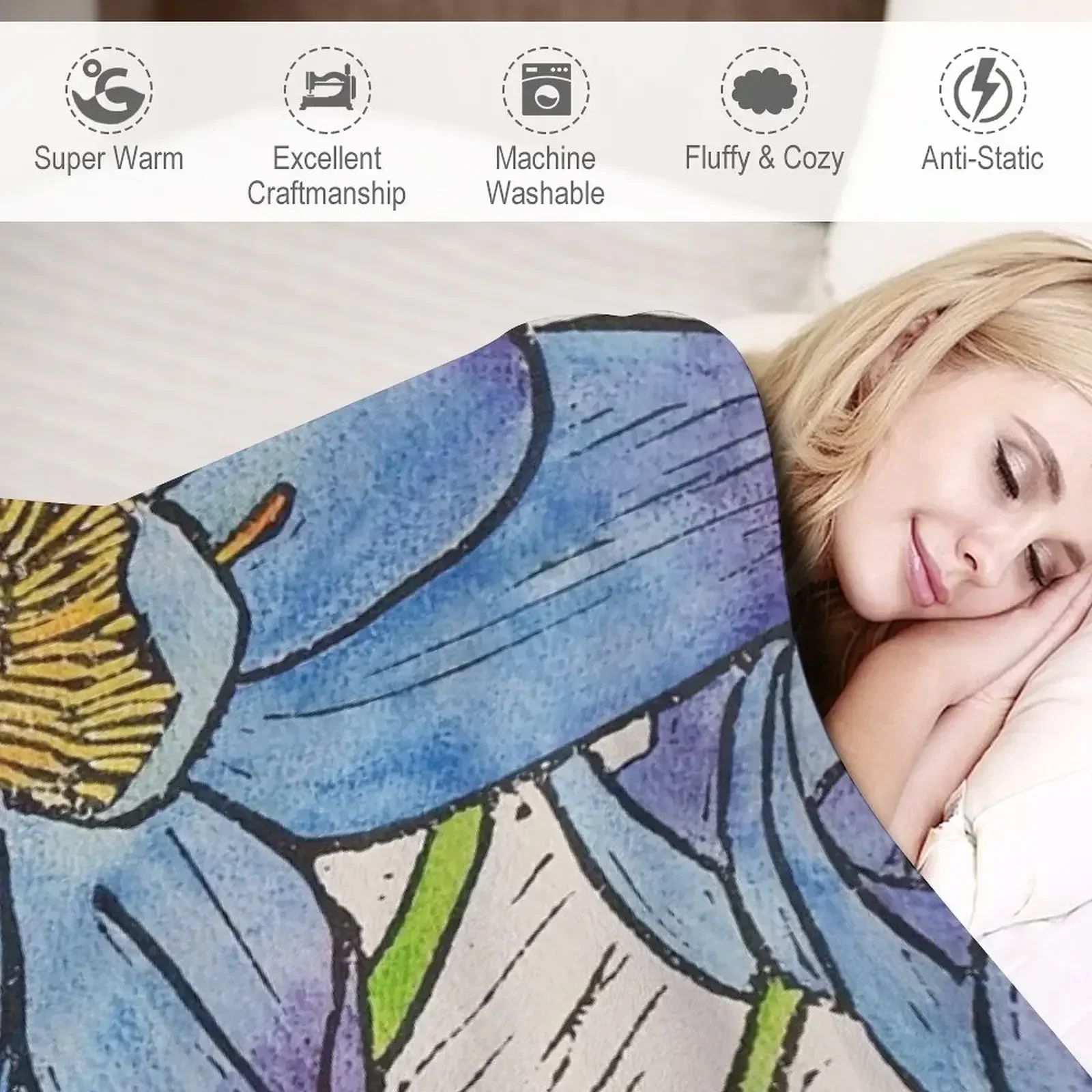 Кимберли водная Лилия Linoprint цветное одеяло полярное для дивана одеяла Кайда