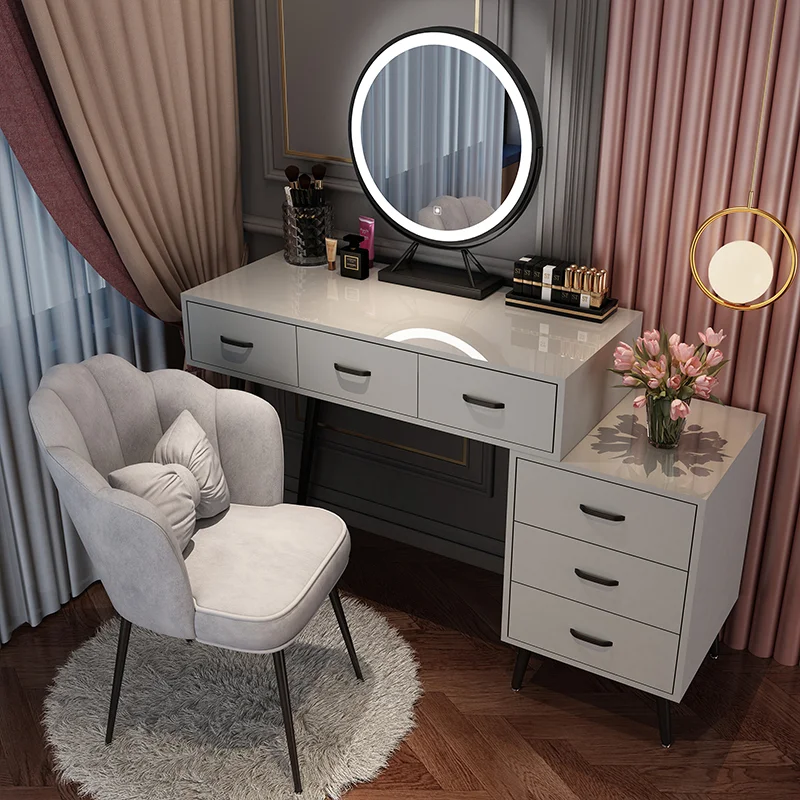 

Cabinet Vanity Dressing Table Light Luxury Makeup Bedroom Corner Small Apartment Makeup Table Modern Vestidores Luxury Furniture