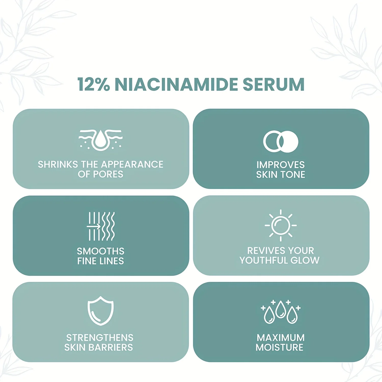 12% Niacinamide Сыворотка для лица + 2% цинк и гиалуроновая кислота гладкой яркой