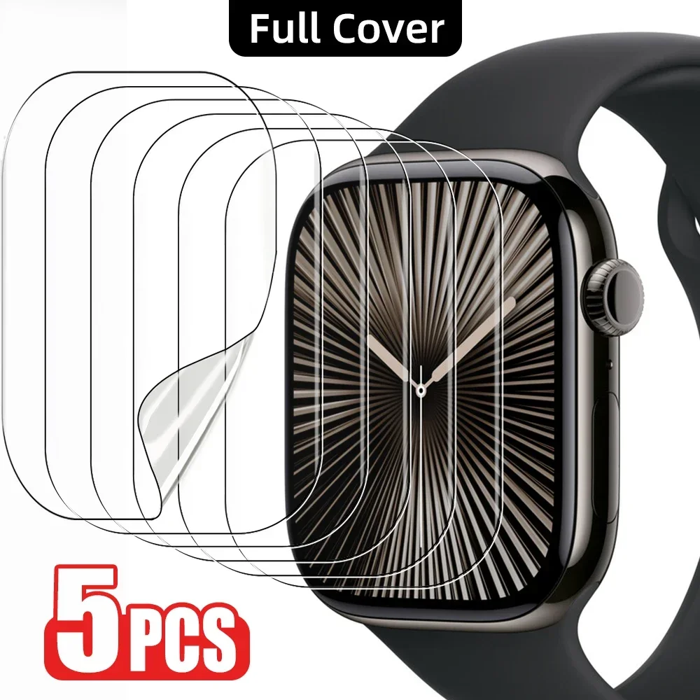 5 SZTUK Folia ochronna na ekran Apple Watch 49 mm Akcesoria 40 mm 44 mm 45 mm 41 mm Seria 10 46 mm 42 mm 9 8 7 Se Ultra 2
