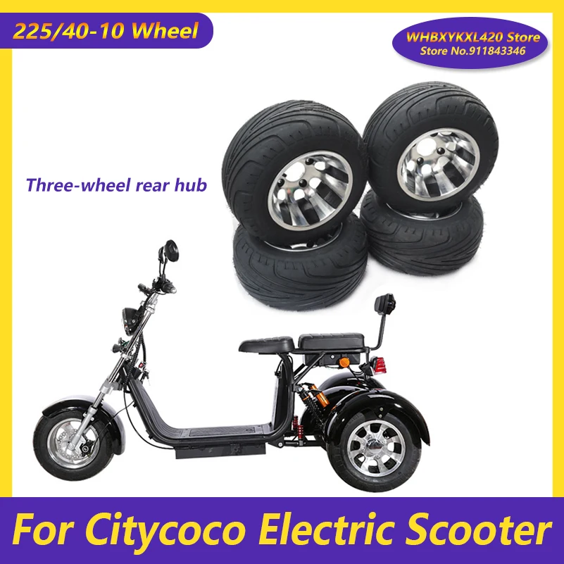 

225/40-10 Alloy Wheel for Three-wheel Citycoco Electric Scooter 20.5X10-10 22X10-10 20X10-10 Rear Wheel Accessories Parts