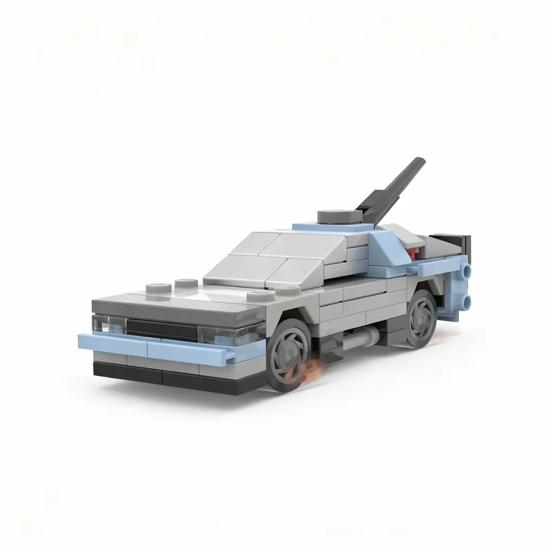Фото 103 шт. MOC City Champions I Shrunk 77256-1 BTTF DeLorean Модель из строительных блоков, архитектурная игрушка, подарок на Рождество, день рождения, художественная идея №1