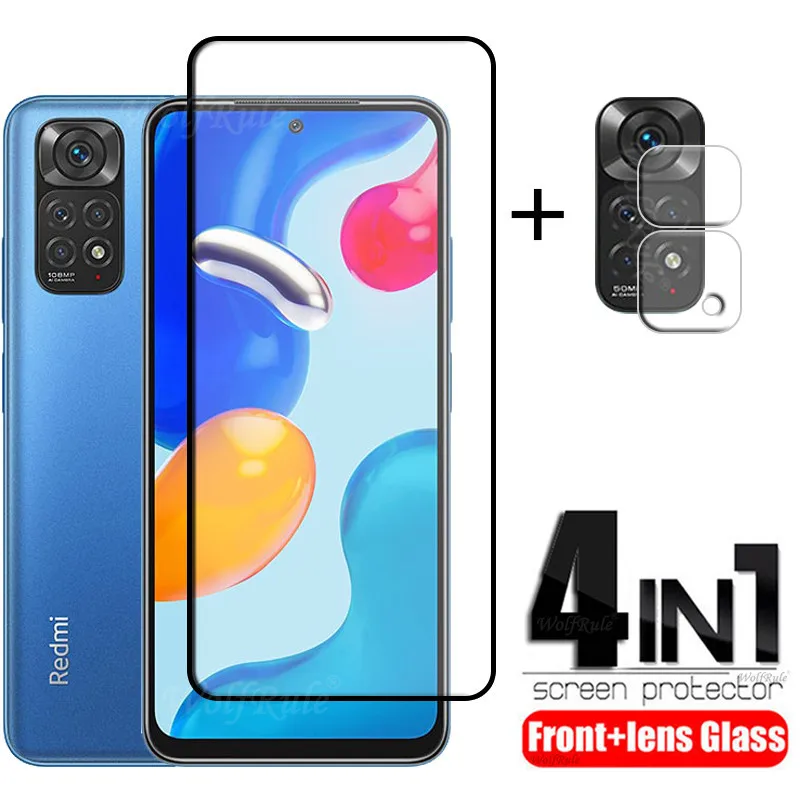 

4in1 For Xiaomi Redmi Note 11S Glass For Redmi Note 11S Tempered Glass Screen Protector For Redmi Note 11 Pro 5G 11S Lens Glass