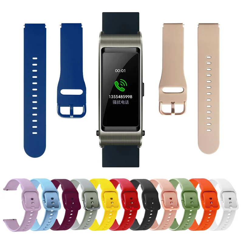 

Ремешок для часов 18 мм, спортивный силиконовый браслет для Huawei B5 Talkband B5, сменный Браслет для Garmin Vivoactive